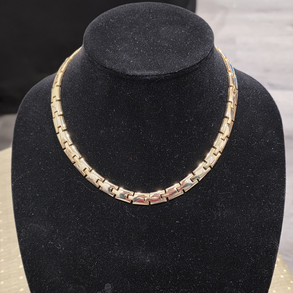 Vintage 18" Gold Tone Flat Chain Necklace